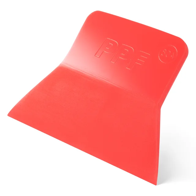 Красный ракель Т- образной формы для работы с антигравийными пленками. Твердость: 80 дюрометров. Размер: 10 cм x 7.5 cм.